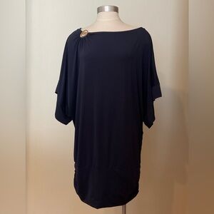 Michael Kors Navy Blue Tunic Dress Womens Size L